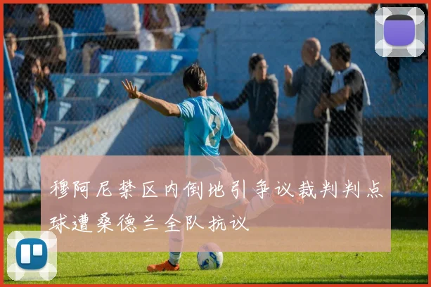 穆阿尼禁区内倒地引争议裁判判点球遭桑德兰全队抗议